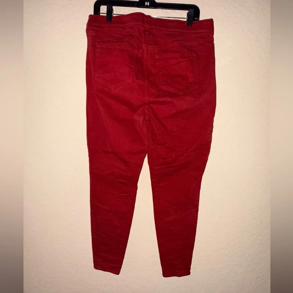 Torrid Sky High Skinny Jean - Premium Stretch Red- ❤️Size 14R❤️ - Picture 7 of 13